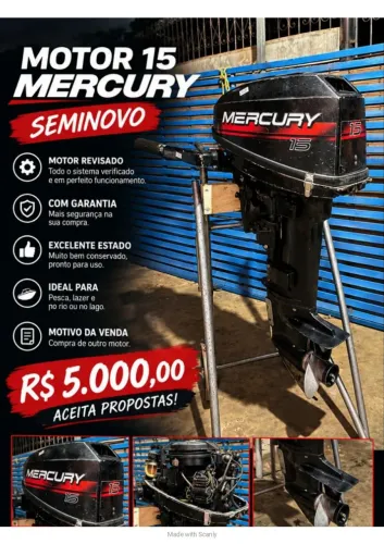 MOTOR MERCURY 15 PARA ?