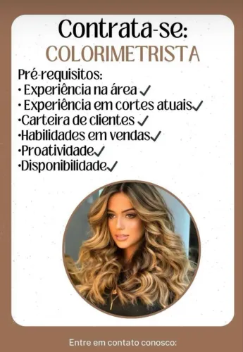 Temos vagas COLORIMETRISTA