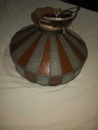 Lustre vitral antiguidade perfeito estado para decorar sua linda sala