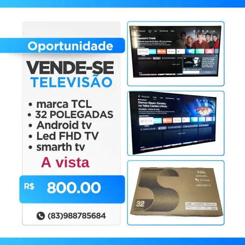 Vende-se TV TCL 32 polegadas