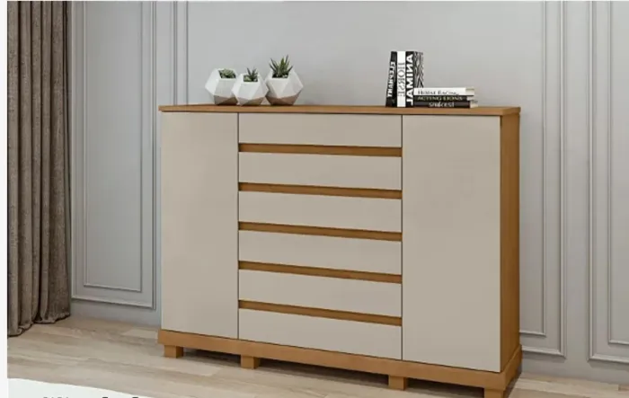 CÔMODA COM CABIDEIRO SEMINOVA (Compre no cartão pelo link)