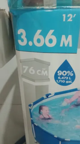 Piscina 6,473L + peneira + aspirador