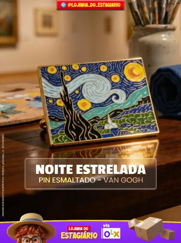 Pin Esmaltado Noite Estrelada Van Gogh / Produto Novo Lacrado / Envio Rápido Correios