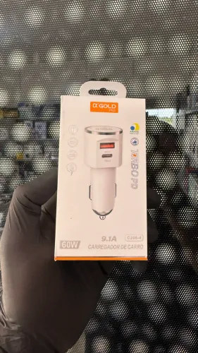 Carregador Veicular Turbo 60W A'Gold Pro - Ultra Rápido (Anatel)