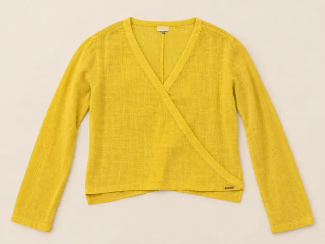 BLUSA AMARELA EM LINHO - TAM M