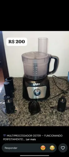 Multiprocessador Oster com todas as laminas