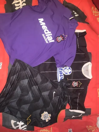 Lote com 3 camisas do Corinthians - Tam. G - Bom estado