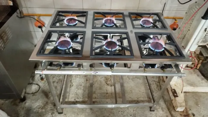 Fogao industrial inox 4 e 6 bocas