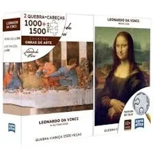 QUEBRA-CABECA TOYSTER COMBO 1000 E 1500 PECAS LEONARDO DA VINCI - MONALISA E A ULTIMA CEIA