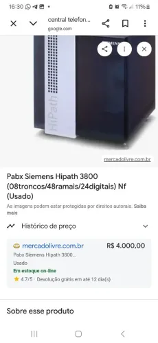Central telefonica Siemens  3800