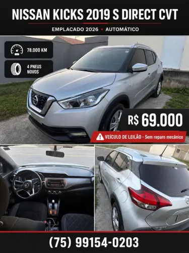 Nissan Kicks S Direct 1.6 16V Flex 5P Aut.(pcd) 2019