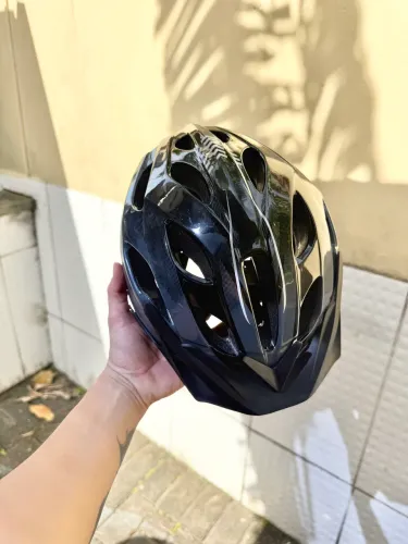 Capacete de Ciclismo Btwin - Preto/Cinza