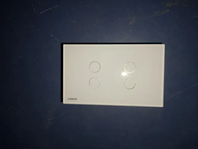 Interruptor inteligente de vidro livolo 4 botoes