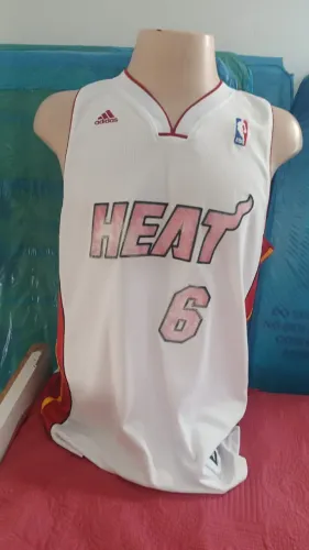 Camiseta Camisa Adidas Miami Heat NBA James