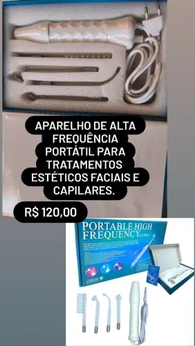 Aparelho de alta frequência para tratamento estéticos e capilares