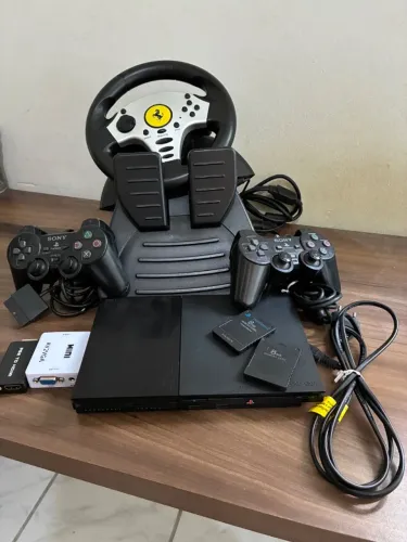 PlayStation 2 COM VOLANTE (RARIDADE) ps2, play 2