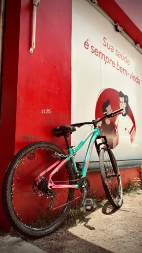 Bicicleta feminina rosa ecos, aro 29, Tamanho 15,5