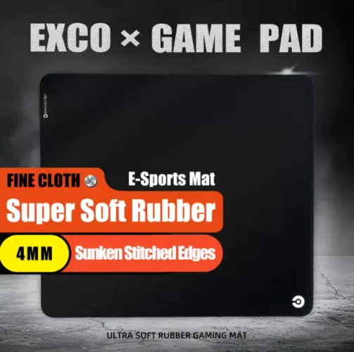 [NOVO] Mousepad Exco Sports Gaming X-Soft Control, 45x40, Microfibra Ultra, Base Borracha