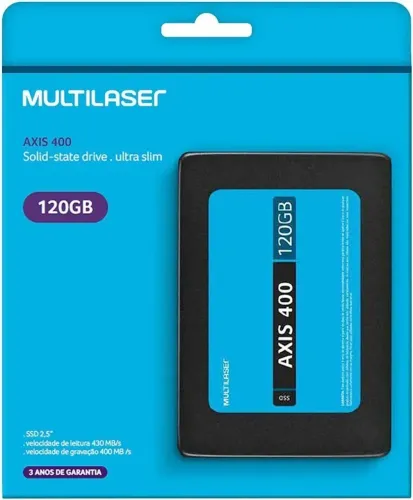 Ssd Multilaser Sata Axis 500 120GB - Usado