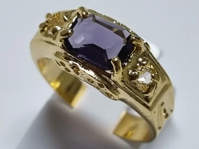 Mega promoção de Páscoa anel de formatura teologia com emblemas alfa e ômega folheados18k