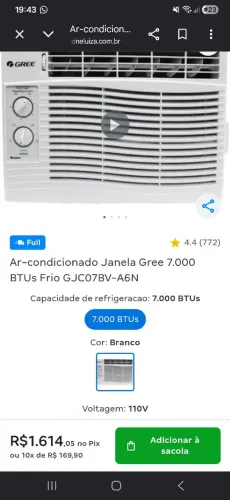 Ar condicionado semi novo .