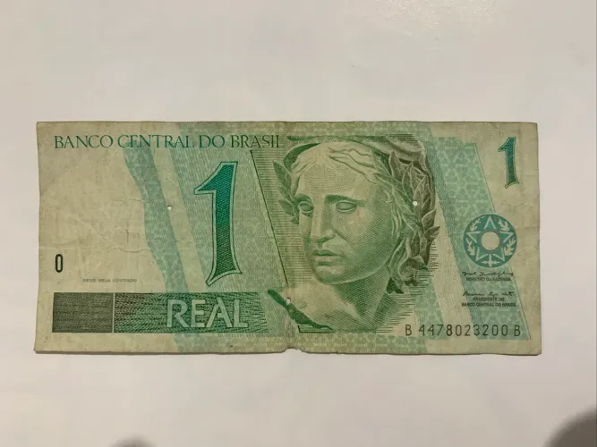 Cédula nota 1 real segunda série de 1997 a 2003