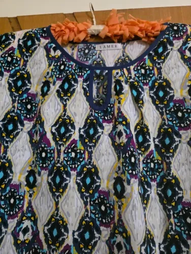 vestido lamer colorido estampado tamanho m