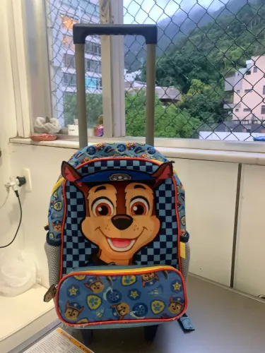 Mochila com rodinha patrulha canina 