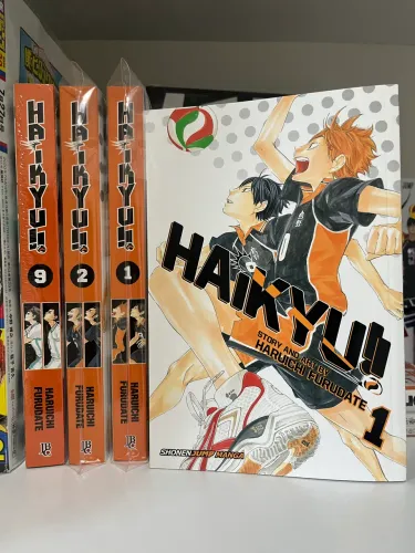 Mangás Haikyu!! Volumes 1, 2 e 9 em português + Vol. 1 em Inglês