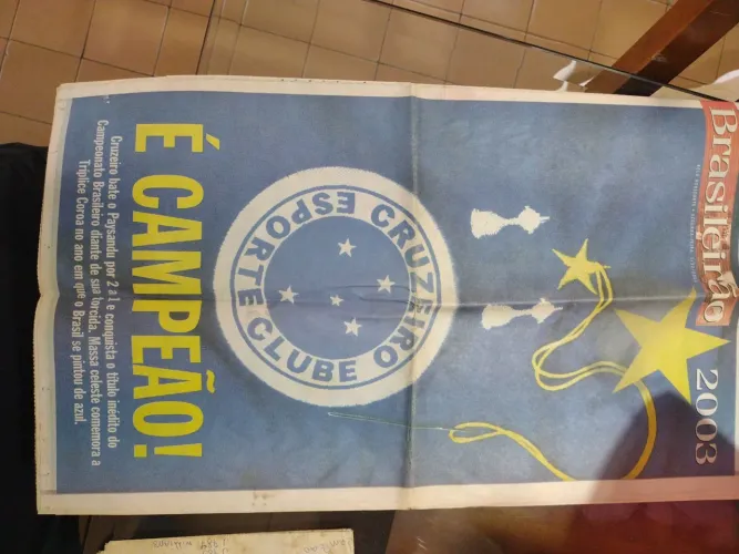 Jornal O TEMPO 01/12/2003 - Cruzeiro Campeão Brasileiro
