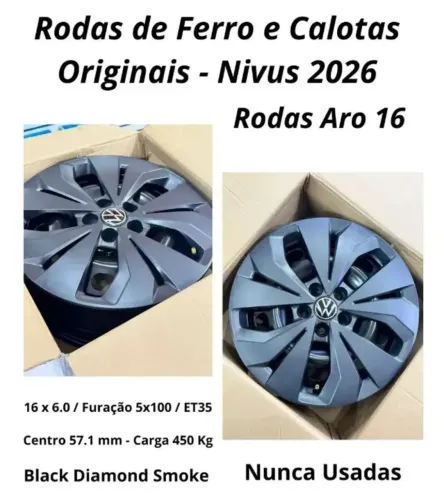 Vendo rodas de ferro e calota originais Nivus 2026