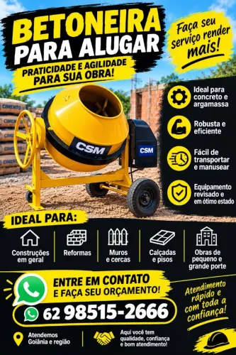 Betoneira aluguel