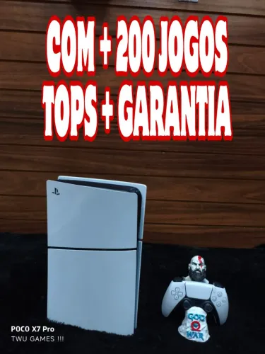PS5 slim + garantia + 200 jogos tops