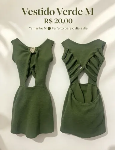 vestido verde curto