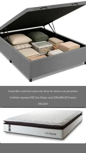 COLCHÃO E BOX DE CASAL