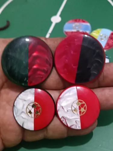 4 botões novos by meia lua futebol de botão