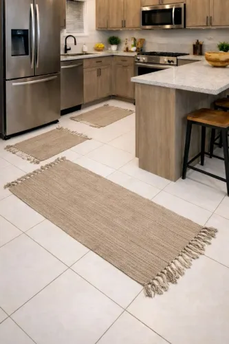 Passadeira para cozinha de tear 3 peças