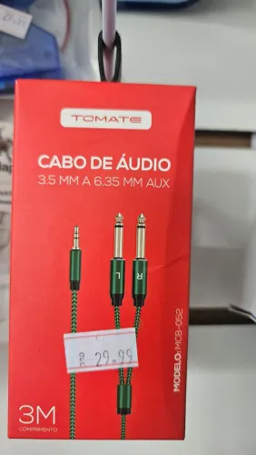 Cabo de Áudio 1 P2 macho 2 P10 macho