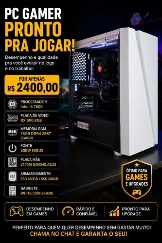 Pc gamer I5 7°th RX 590 8gb