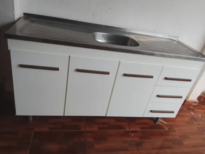Pia completa 1.60 metros balcão novo pedra usada em ótimo estado