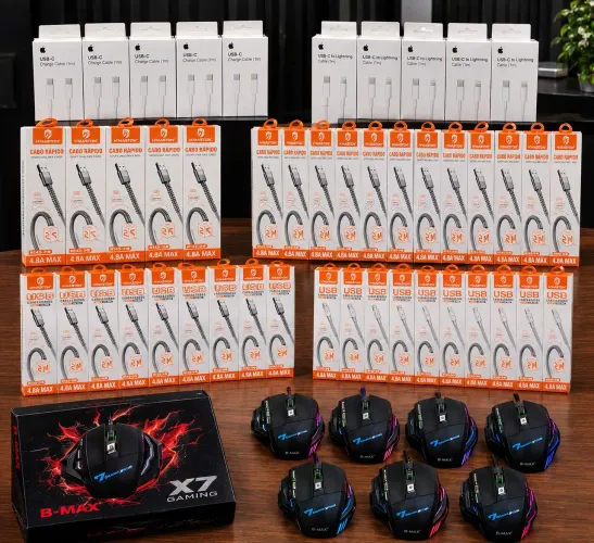 Kit completo (Cabos de carregadores e mouse)