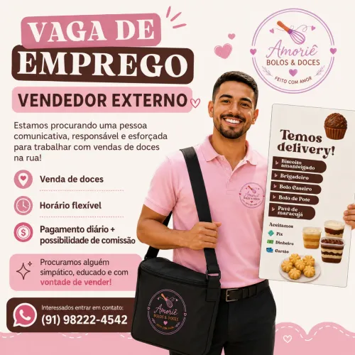 Vaga vendedor externo