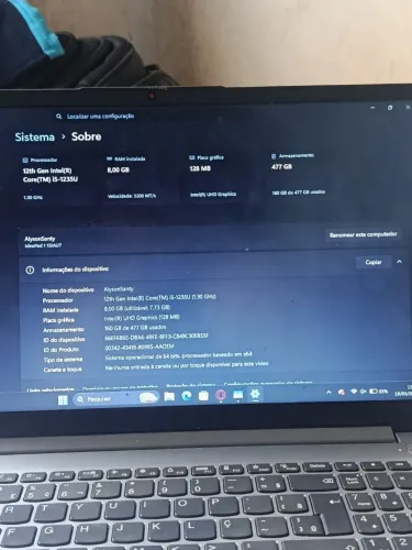Vendo Notebook Ideapad 1 15IAU7