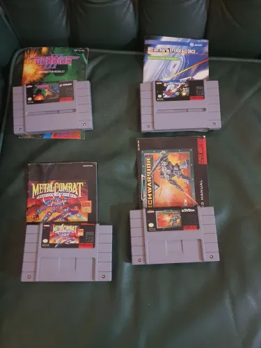 SNES Super Nintendo jogos originais com manual original também
