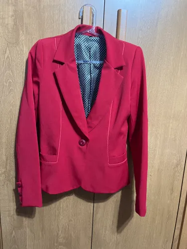 Blazer Oxford Social Vermelho PP Com Bolsos