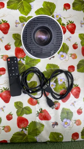 Mini Projetor LED Multimídia - Completo com Controle e Cabos!