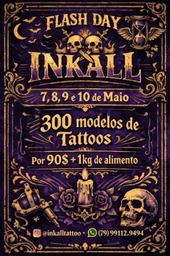 Tattoo promoção 90$ mais 1kg dr alimento