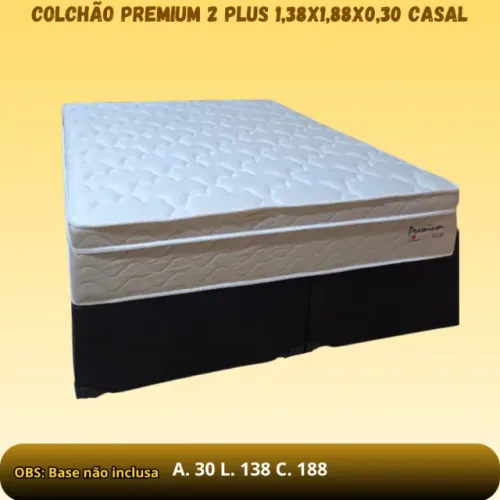 COLCHÃO PREMIUM 2 PLUS 1,38X1,88X0,30 CASAL