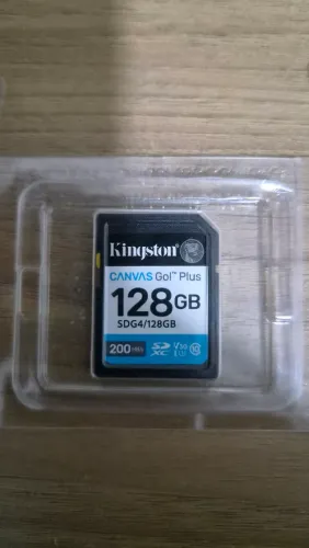 Cartão SD Kingston Canvas Go Plus 128GB 200MB/s V30 4K - NOVO Lacrado