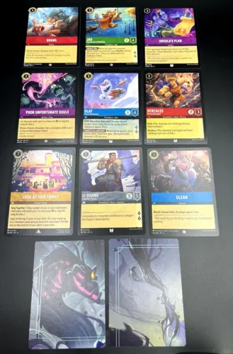 DISNEY LORCANA TCG CARTA COLECIONAVEL ORIGINAL LOTE COM 11